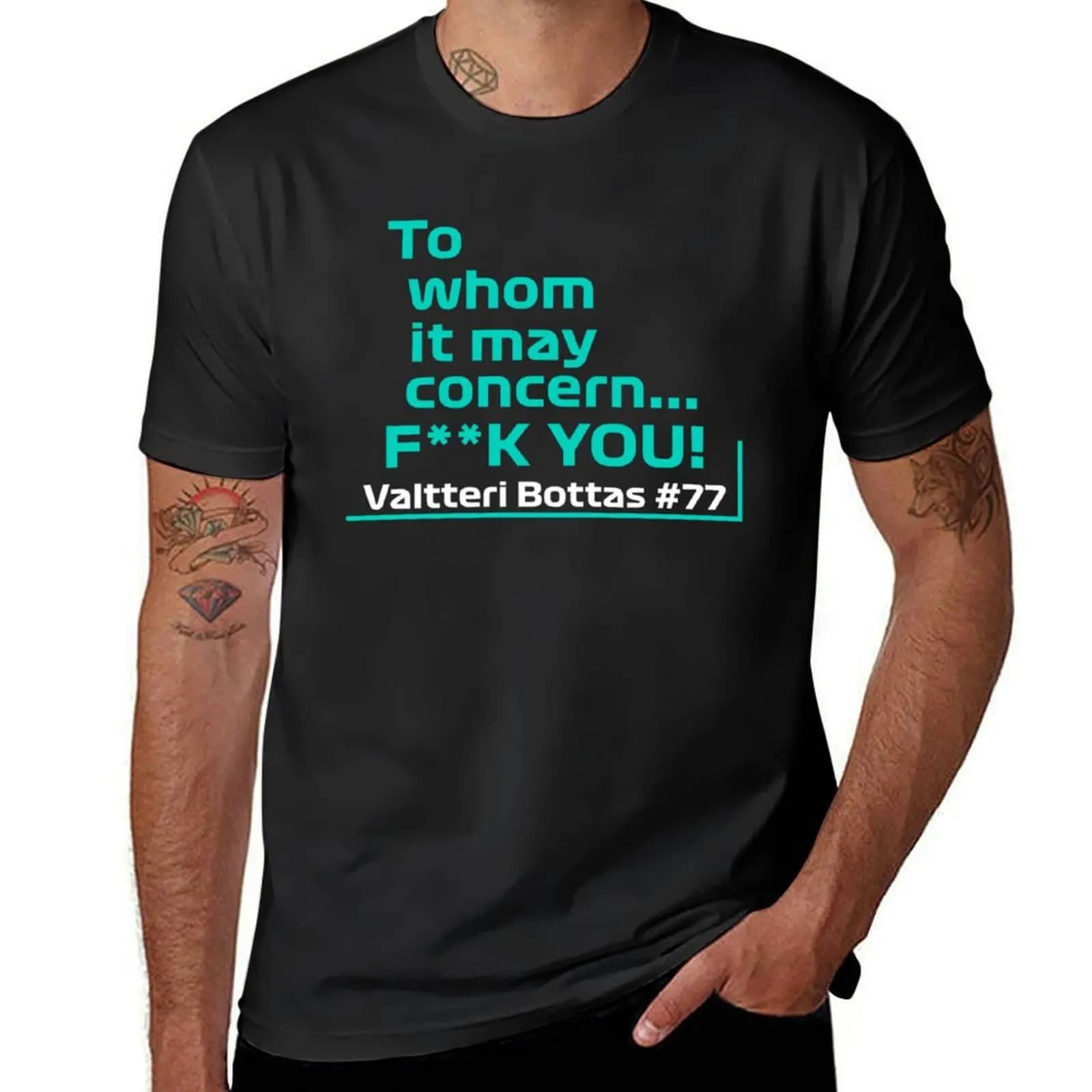 F1 Valtteri Bottas a chi potrebbe essere di tuo interesse! T-shirt oversize kawaii clothes sublime blanks t-shirt uomo