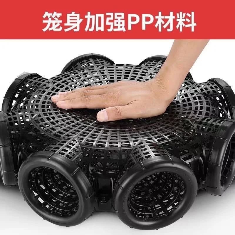 Gabbia per rete per pesci neri contenitore in plastica resistente contenitore per gabbia per fango rete per pesci trappola per esche per anguille senza fine trappole per la pesca