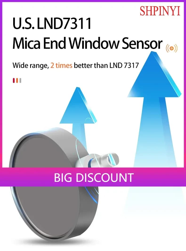 Aikesi Rilevatore di radiazioni Contatore Geiger Finestra in mica Contatore Geiger Muller Alpha Beta Gamma Rilevatore di raggi X Sensore LND 7311