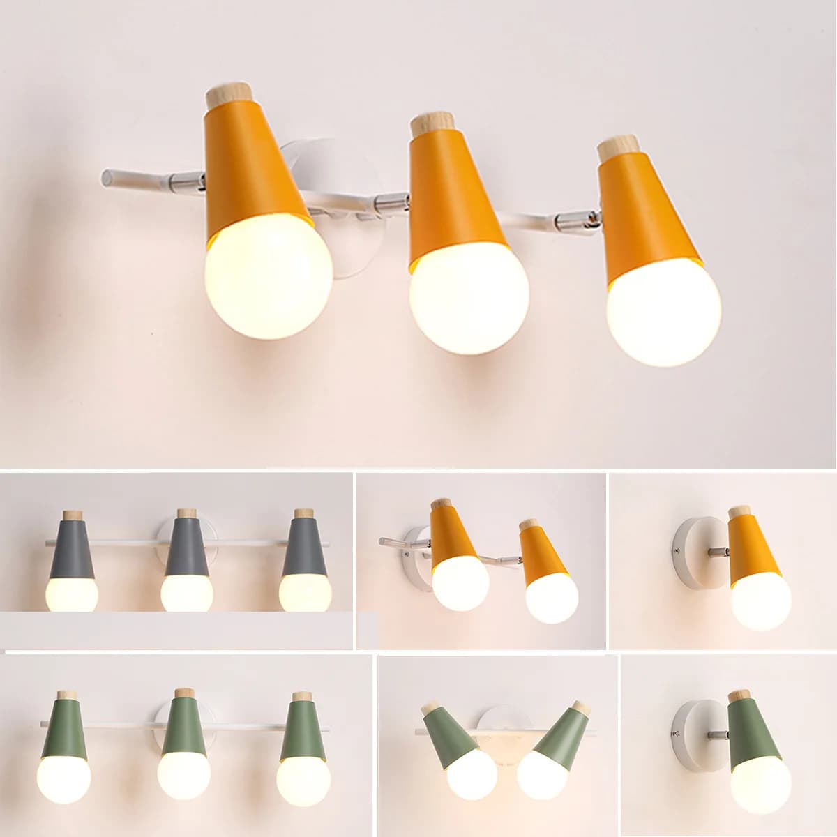 Faro a specchio nordico Led microfono creativo bagno specchio da bagno armadietto luce da toeletta lampada da parete