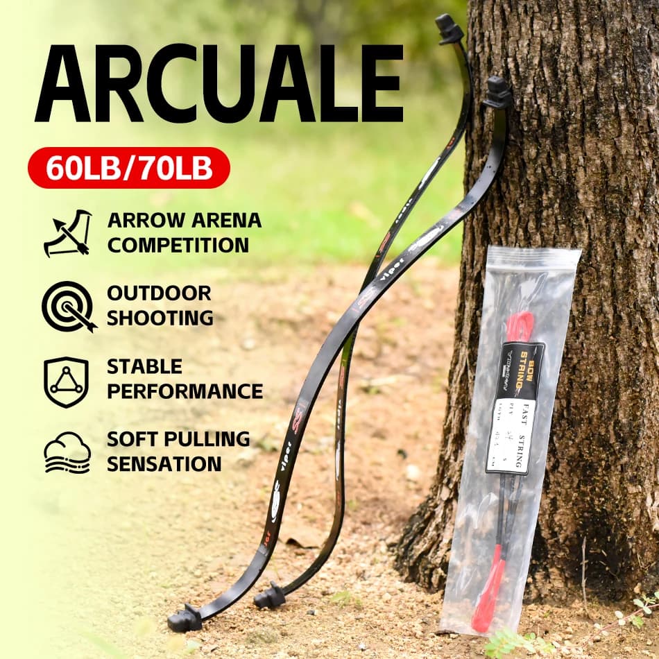 60/70 Lbs Carbon Steel Bow Limb Shooting Fish Bow String 24 Strand 16.73 Inch Outdoor Hunting and Crossbow Shooting Accessories