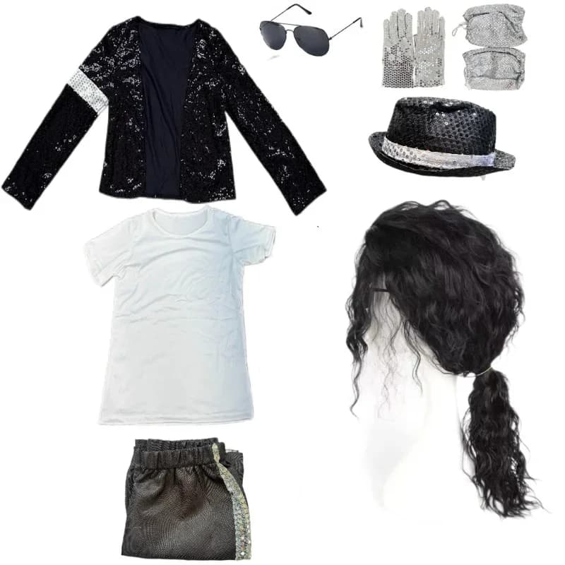 2026 Michael Jackson Clothes Halloween Cosplay Birthday Party Dance Costume Pop Rock Superstar Outfits