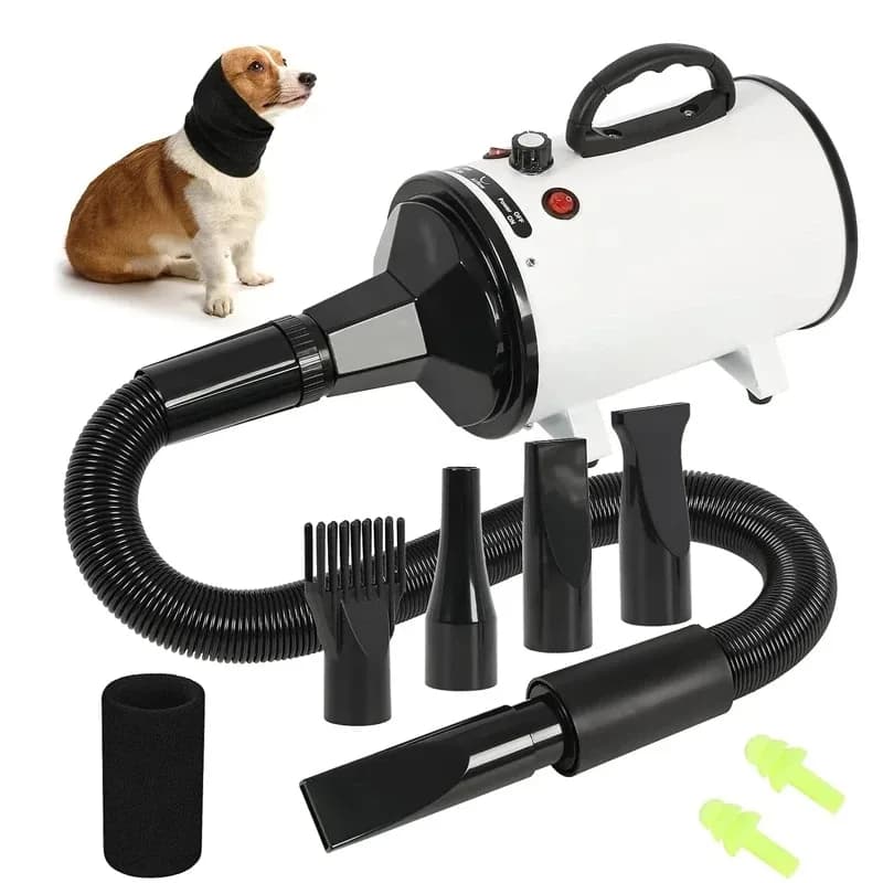 Hair dryer for dogs Pet grooming Hair dryer for smart silent dogs 2 in 1 with high power negative ions Order and rinse of dogs