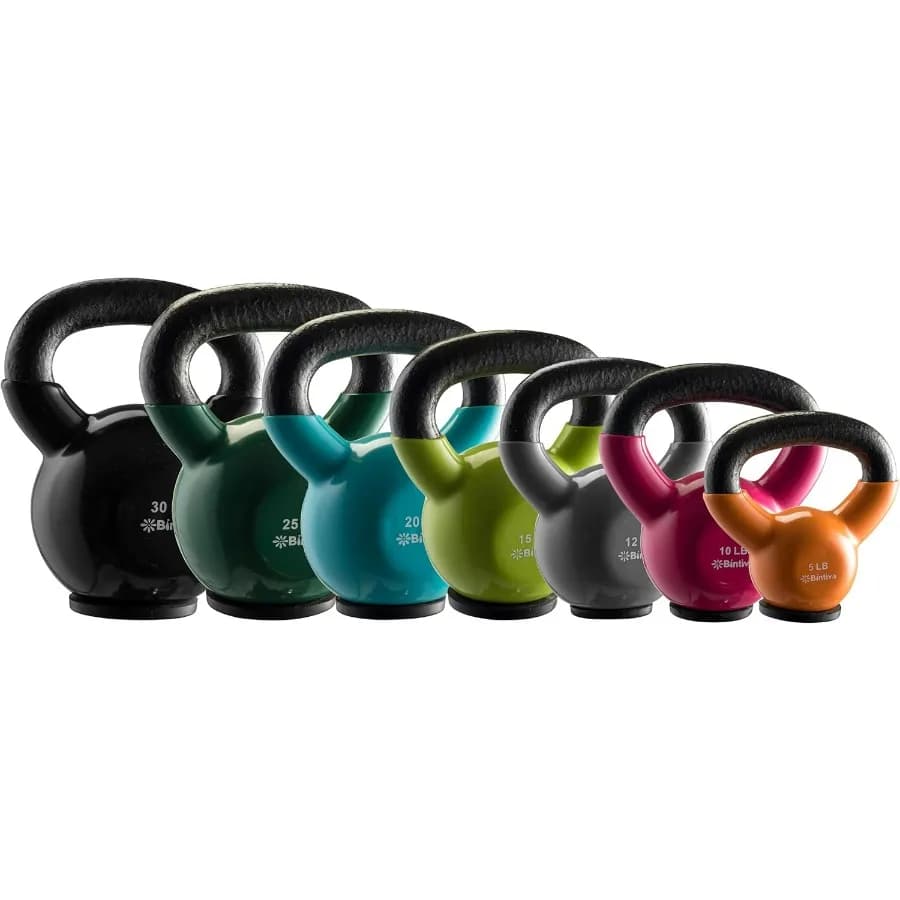 Professional level Kettlebell set - Kettlebells for strength training at home - Set of weights for human cast iron kettle