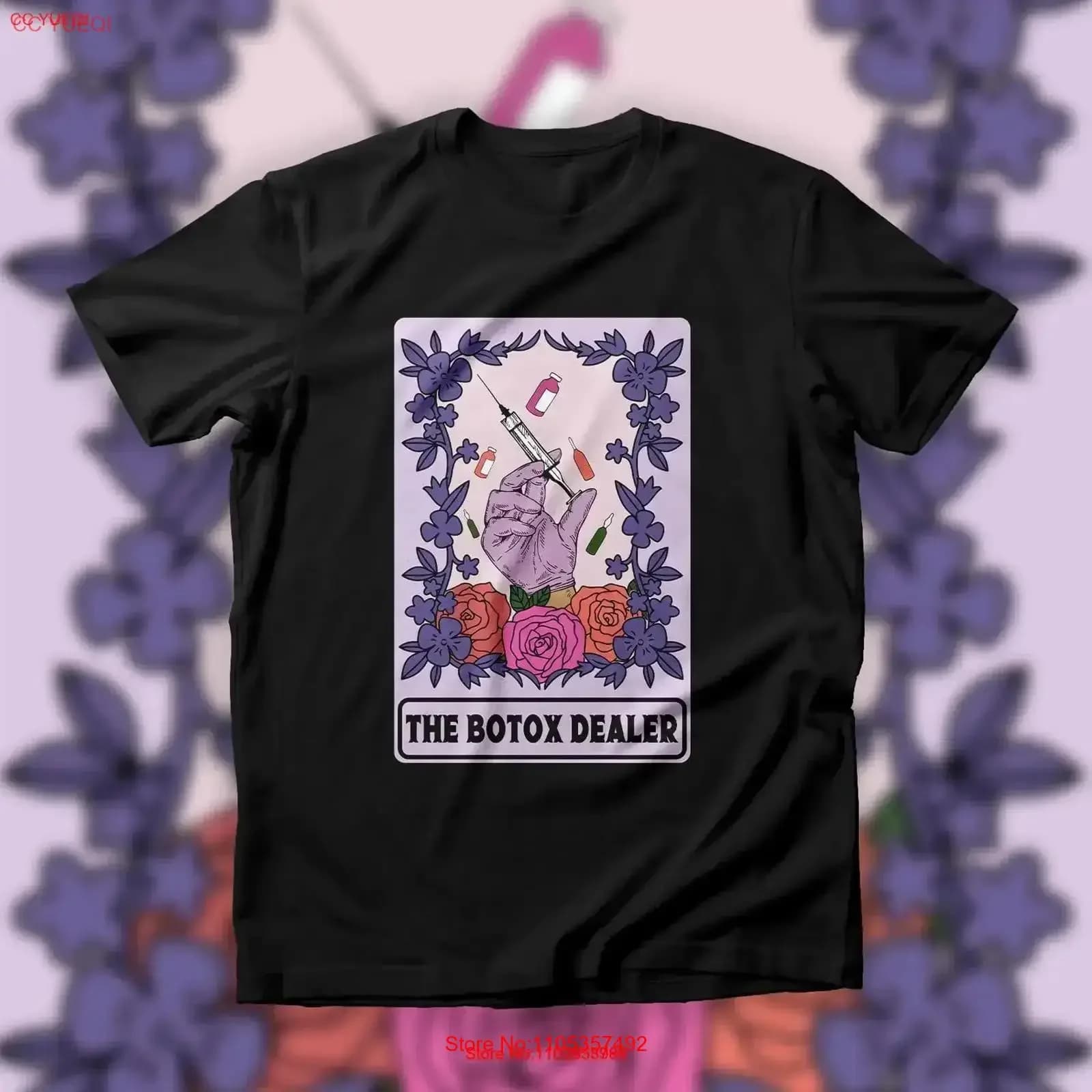 T-shirt Tarot Card Botox Dealer per Estetiste, Infermiere, Appassionate di Bellezza - Top Vintage Lavato Stile Streetwear Casual