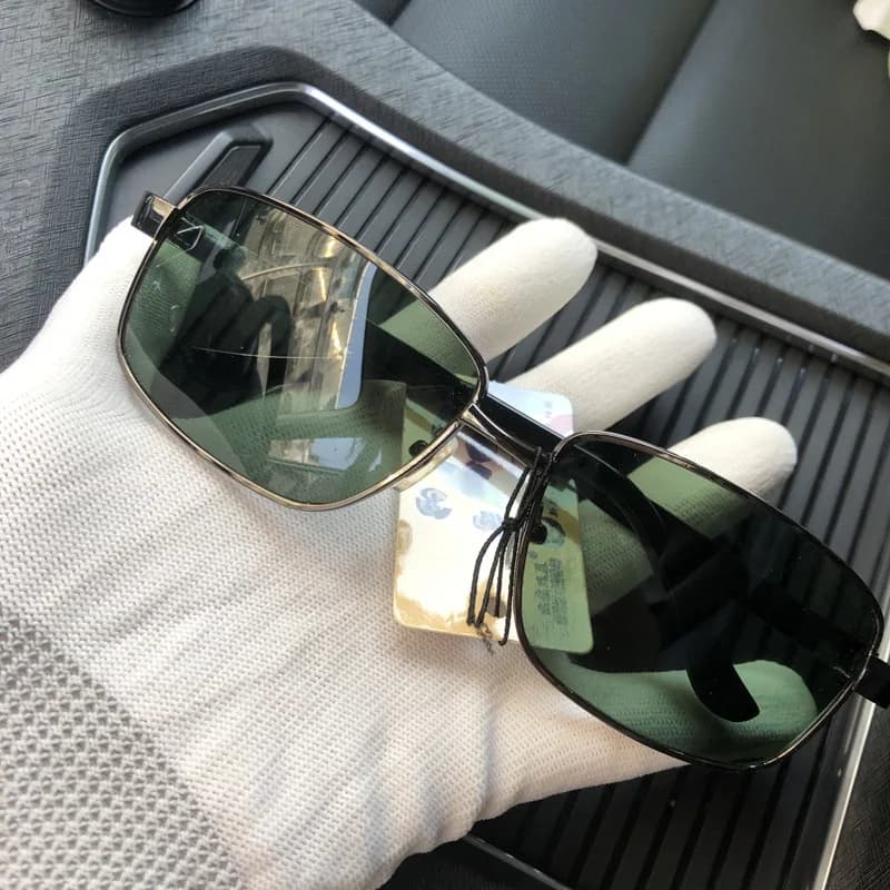 1pc Men Large Frame Glass Sunglasses, Glare Reduction, High-End Classic, Perfect For Driving & Daily Wear, Wear-Resistant, For Outdoor