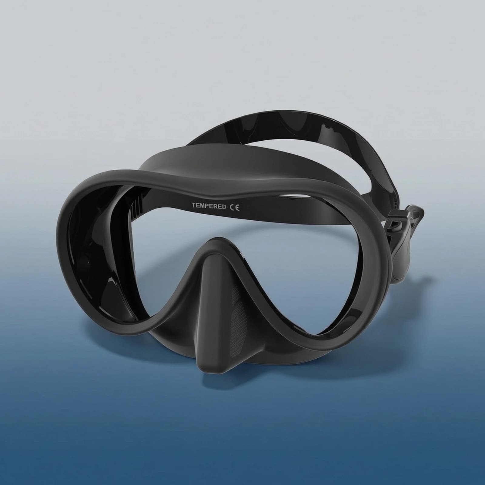 Single Lens Dive Mask Adjustable Mask with Tempered Glass Swim Goggles with Nose Cover Soft Eyewear Comfortable for Divers