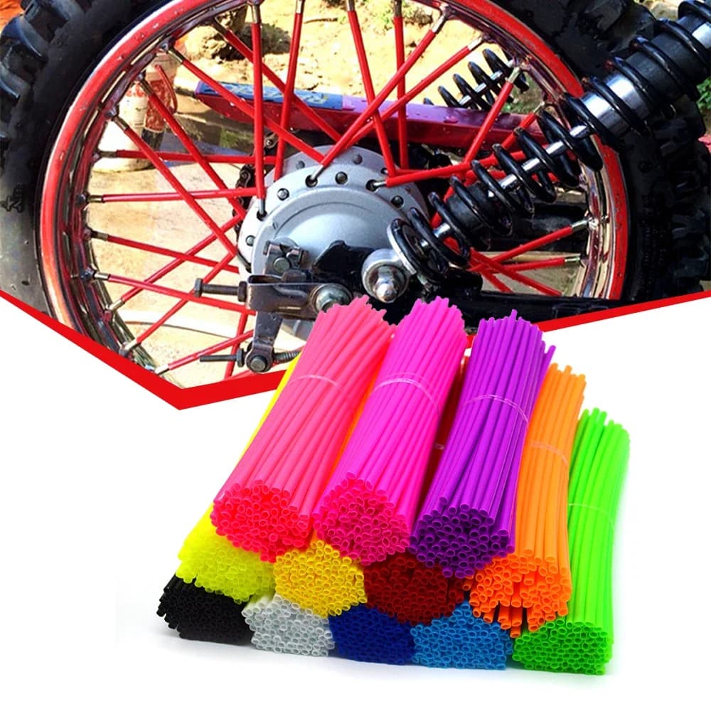 La protezione per raggi delle ruote del motociclo avvolge i cerchi Coperture per finiture della pelle Tubo per accessori fantastici per bici da bicicletta da motocross