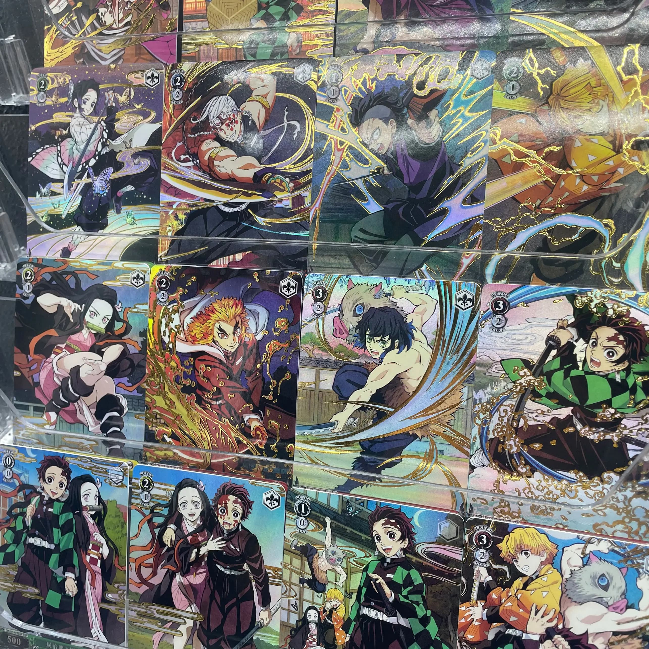 Anime Demone Slayer 22 Pz/set Collezione Flash Card Kamado Tanjirou Kochou Shinobu Fai Da Te Serie di Colori Grossolani Figure Del Fumetto Giocattolo