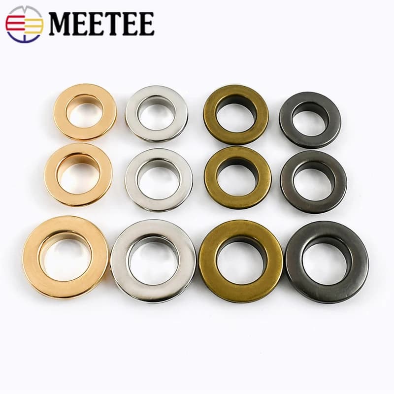 50 Pz 3.5-15mm Occhiello In Metallo O Anello Fibbia Indumento Borsa Artigianale In Pelle Scarpe Da Cintura Decor Rivetto Airhole Gancio Hardware Cucire accessori