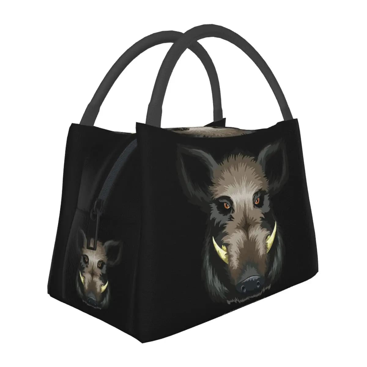 Funny Wild Pig Hunting Insulated Lunch Bag for Women Bento Storage Food Boxes Leakproof Container Cooler Thermal Lunch Box Tote