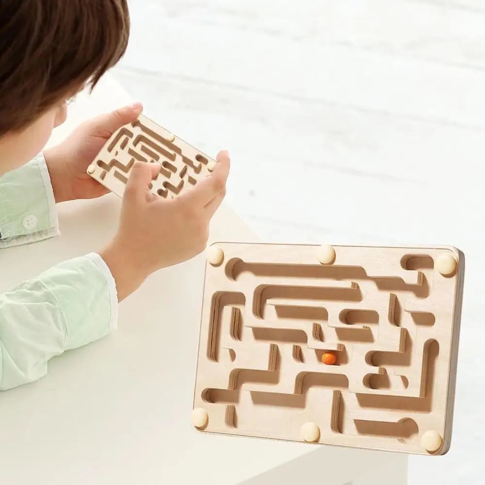Labirinto 3D con Sfere Rotolanti, Gioco di Equilibrio per Bambini, Design Trasparente, Sfida Labirintica