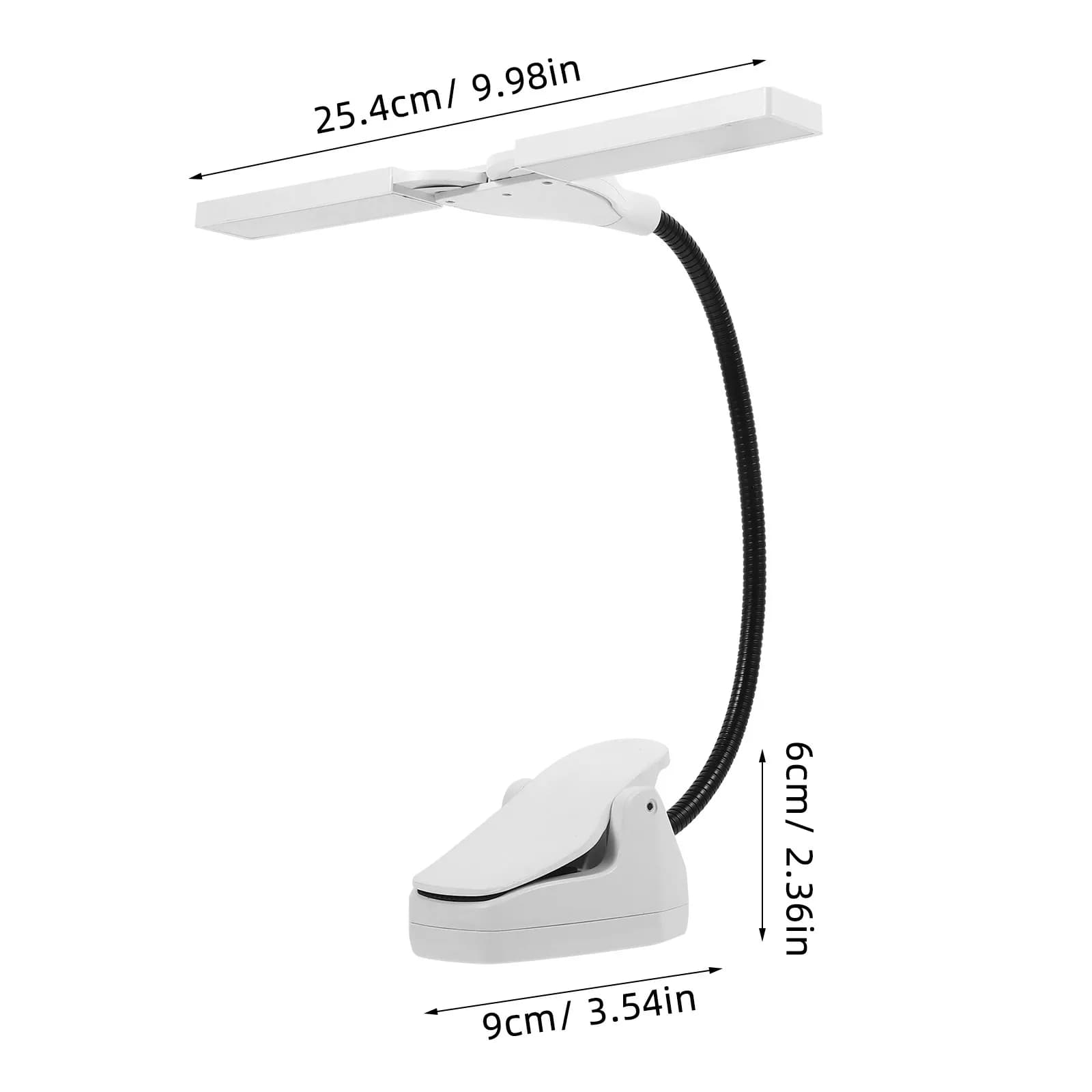 Lampada USB Musicale a Clip con Supporto per Spartiti, Luce LED Flessibile per Lettura, Illuminazione Brillante per Pianoforte, Scrivania, Comodino, Laptop