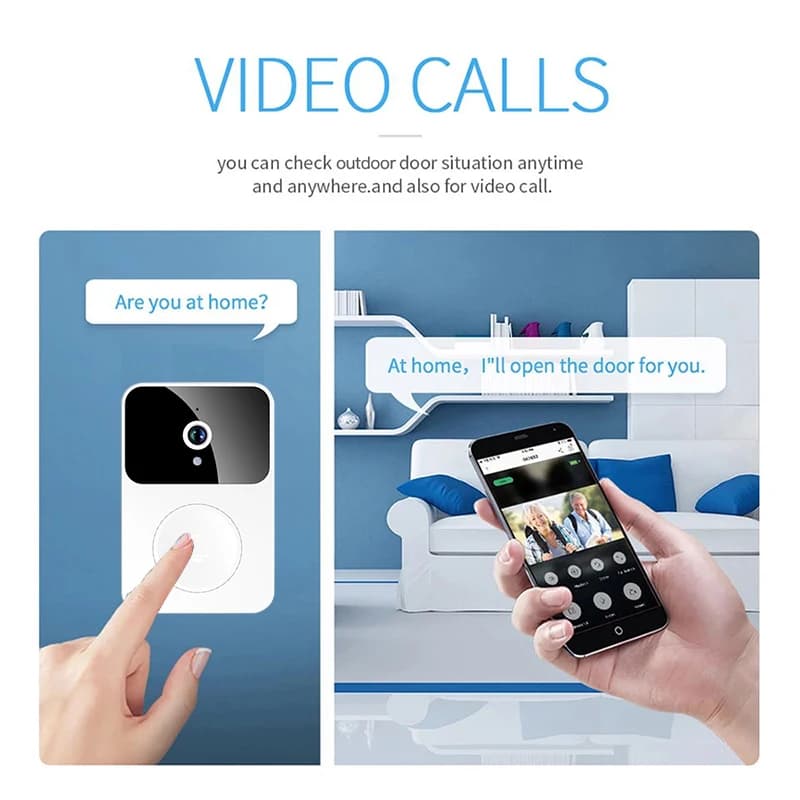 Wireless Doorbell Home Monitor APP Remote Control WiFi Smart Outdoor Doorbell Security Camera Vision HD Video Door Bell