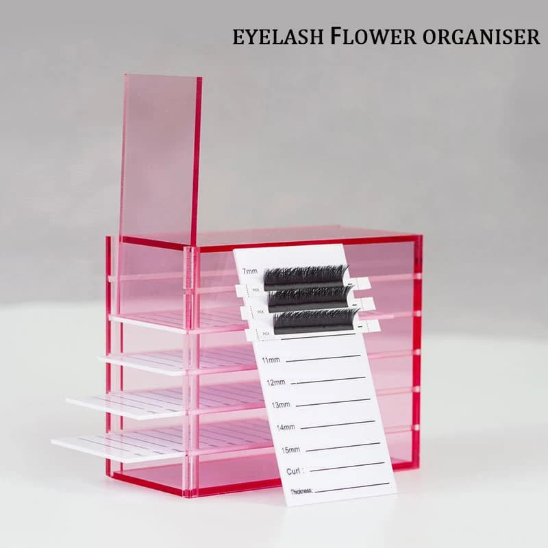 Wholesale Eyelash Extension Box, 5 Layers, Acrylic, Palette Door, Organizer Fin Eyelashes, Tools & Supplies