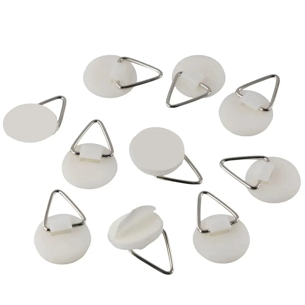 10 Pcs Sticky Invisible Plastic Adhesive Picture Hangers Plate Hanger Photo Frame Hangers Plate Holders