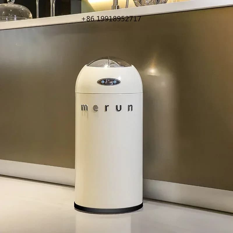 Trash Can Stainless Steel Automatic Sensor Litter Bins Kitchen Bedroom Trash Cans Living Room Garbage Can Toilet Rubbish