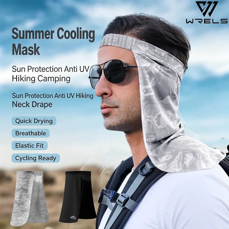 Summer Cooling Mask Sun Protection Anti UV Hiking Camping Neck Drape Quick Drying Breathable Elastic Cycling Outdoor Mask