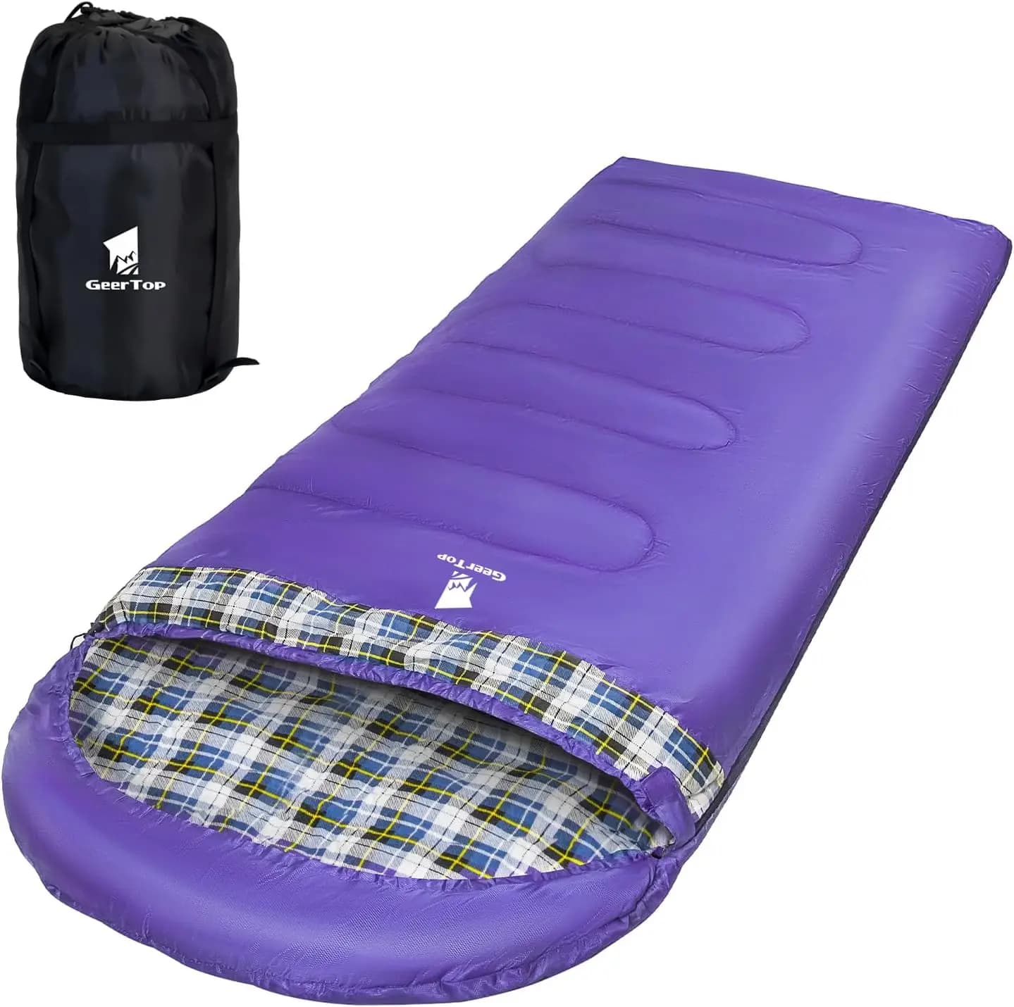 Pelo Extra Large Bag in Flannel for Adults, Portable Camping Equipment for Cold climates and All Seasons