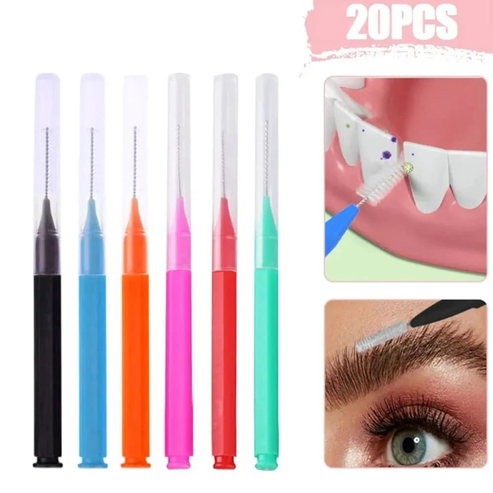 20 Pieces Interdental Brush Box Straight Orthodontic Tooth Gap Cleaner for Braces Dental Care