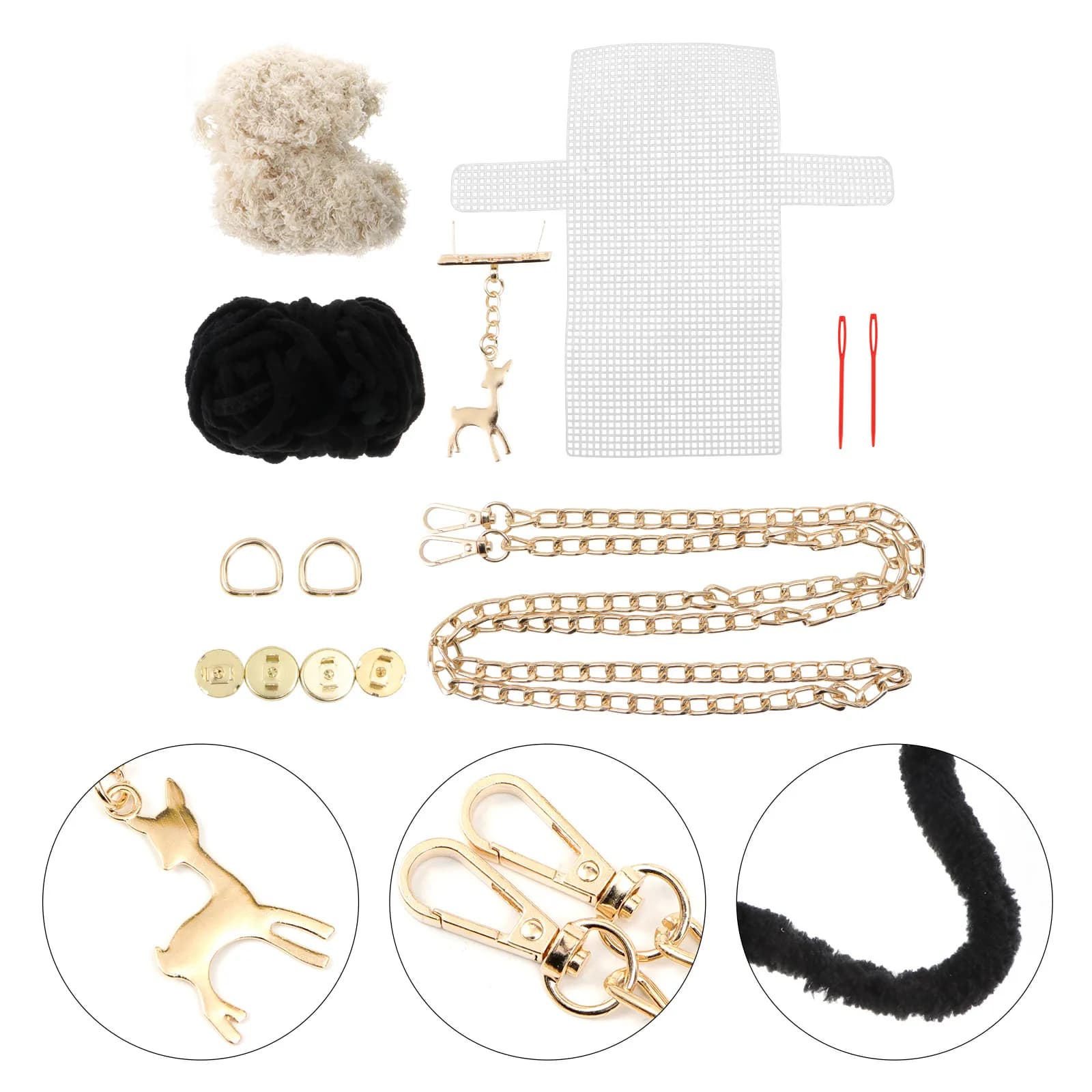 Set Fai-da-Te per Borsa Artigianale, Kit di Cucito a Punto Croce, Materiale per Borsa Porta Cellulare, Regalo Creativo