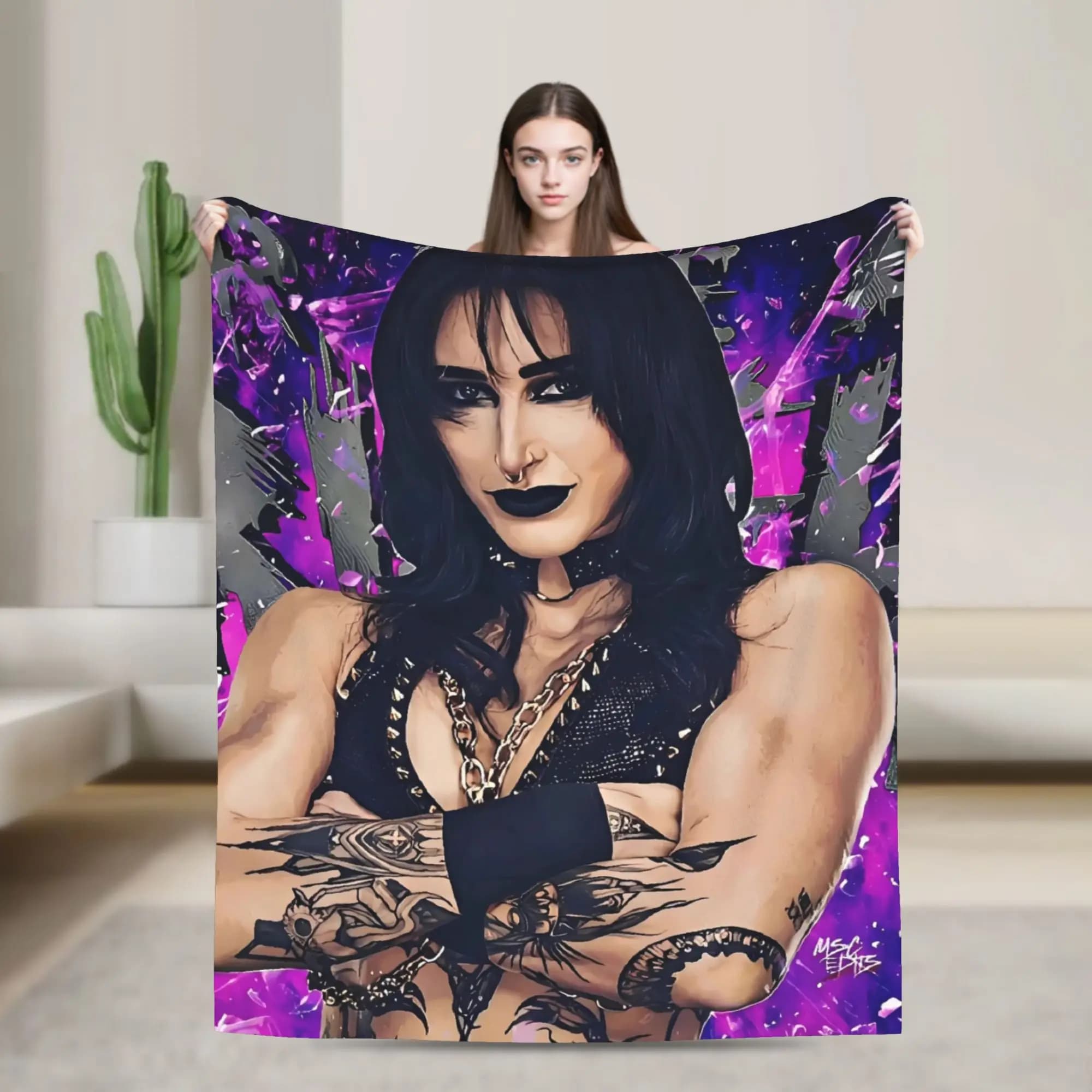 Coperta super morbida da viaggio per aereo Rhea Ripley Pro Wrestling Coperta da tiro Copriletto in flanella per soggiorno Copridivano divano letto