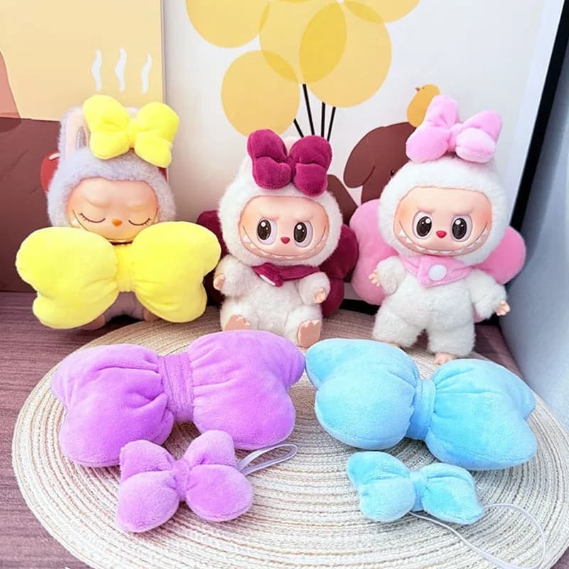 15 cm/17 cm Labubu Gen 1 e 2 Accessori a pendolo Mary Cat Coppia di fiocchi grandi per costumi e abiti carini