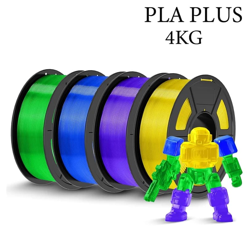 JAYO PLA PLUS 4Rolls/4.4KG 3D Printer Filaments 1.75mm FDM 3D Printer Materials Neatly Wound High Toughness for FDM 3D Printer