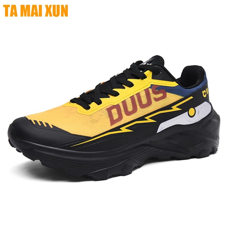 Men MD Sole Soft Cushioning Cross-country Sports Shoe Marathon Breathable Cozy Mesh Running Shoes Hiking Non-slip Climbing boot