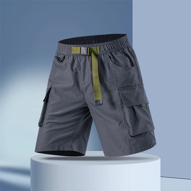 Men's Cargo Shorts Summer Quick Dry Hiking Shorts with Belt Multi-Pocket Outdoor CasualBreathable Lightweight Streetwear Pants