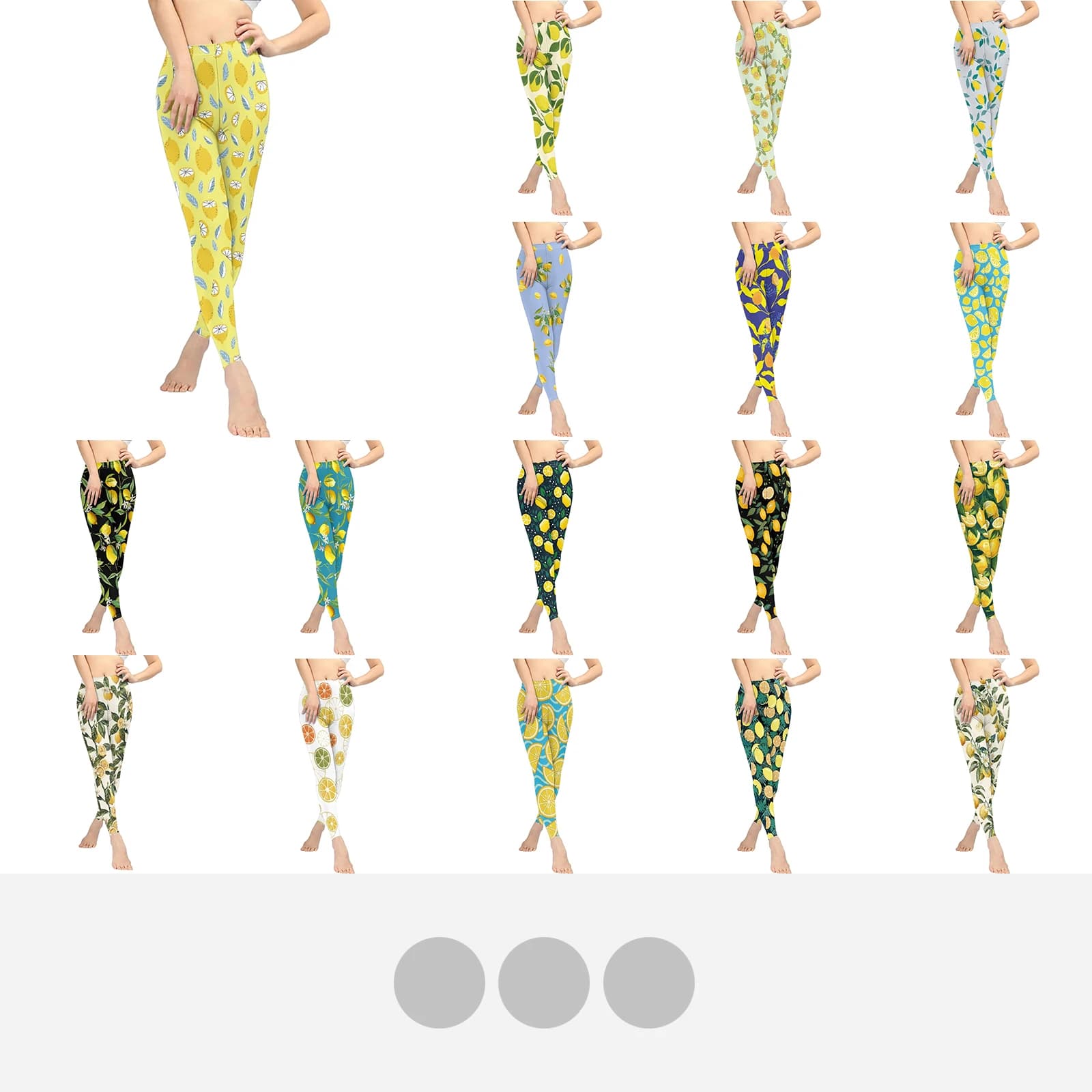 Pantaloni da Yoga Slim sportivi traspiranti a vita alta da donna immagini di cartoni animati di frutta al limone comodi Leggings con stampa morbida regali per feste