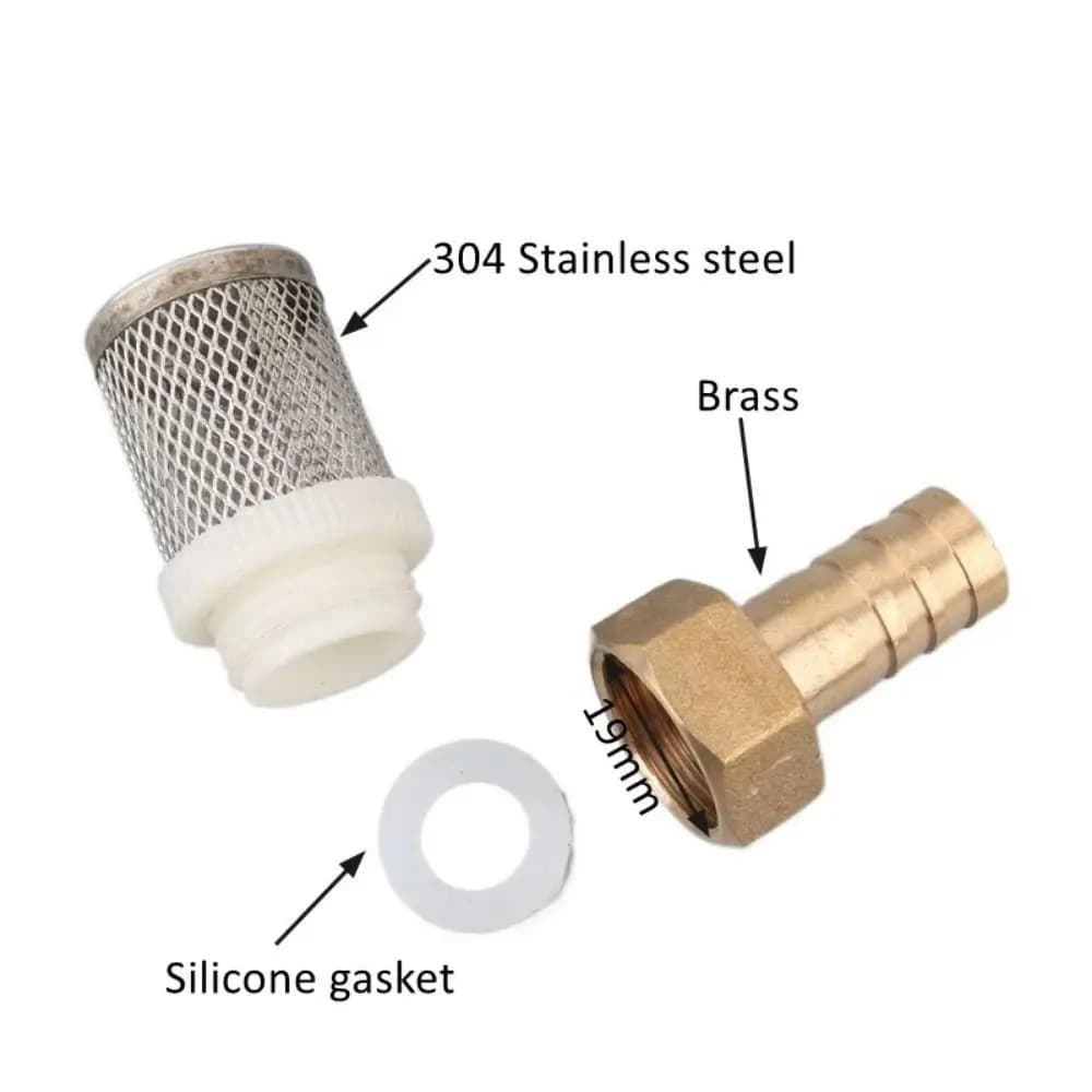 1 Pezzo Nuovo Filtro a Rete in Acciaio Inossidabile per Tubo da 6-19mm 1/2" per Pompa Irroratrice, Rete Filtrante in Ottone per Irrigazione da Giardino