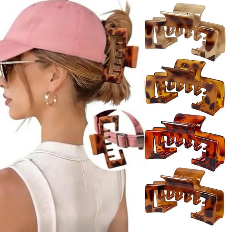 Clip a Squalo con Texture Opaca in Colori Misti, Set da 4 Pezzi, Molto Venduti, per Cappellini da Baseball e Accessori per Capelli da Donna, Fissaggio Sicuro