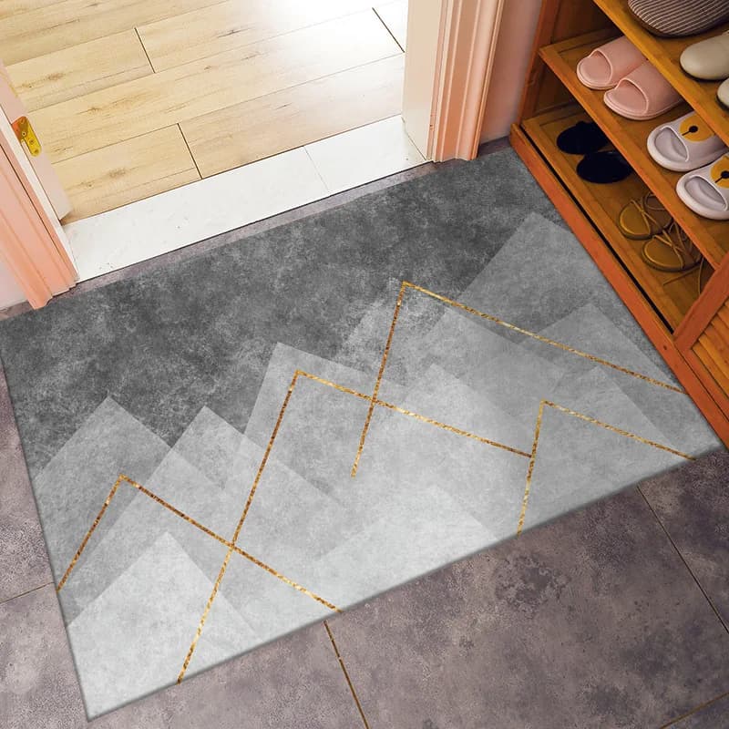 Tappetino per porta in velluto cristallino, tappeto per ingresso, tappeto per porta resistente allo sporco, tappetino antiscivolo per ingresso di casa