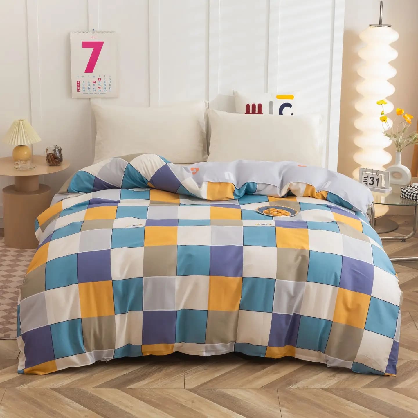 1pc Pure Cotton Duvet Cover housse de couette 220x240 Single/Full/Queen/King Comforter Cover for Home (pillowcase need order)