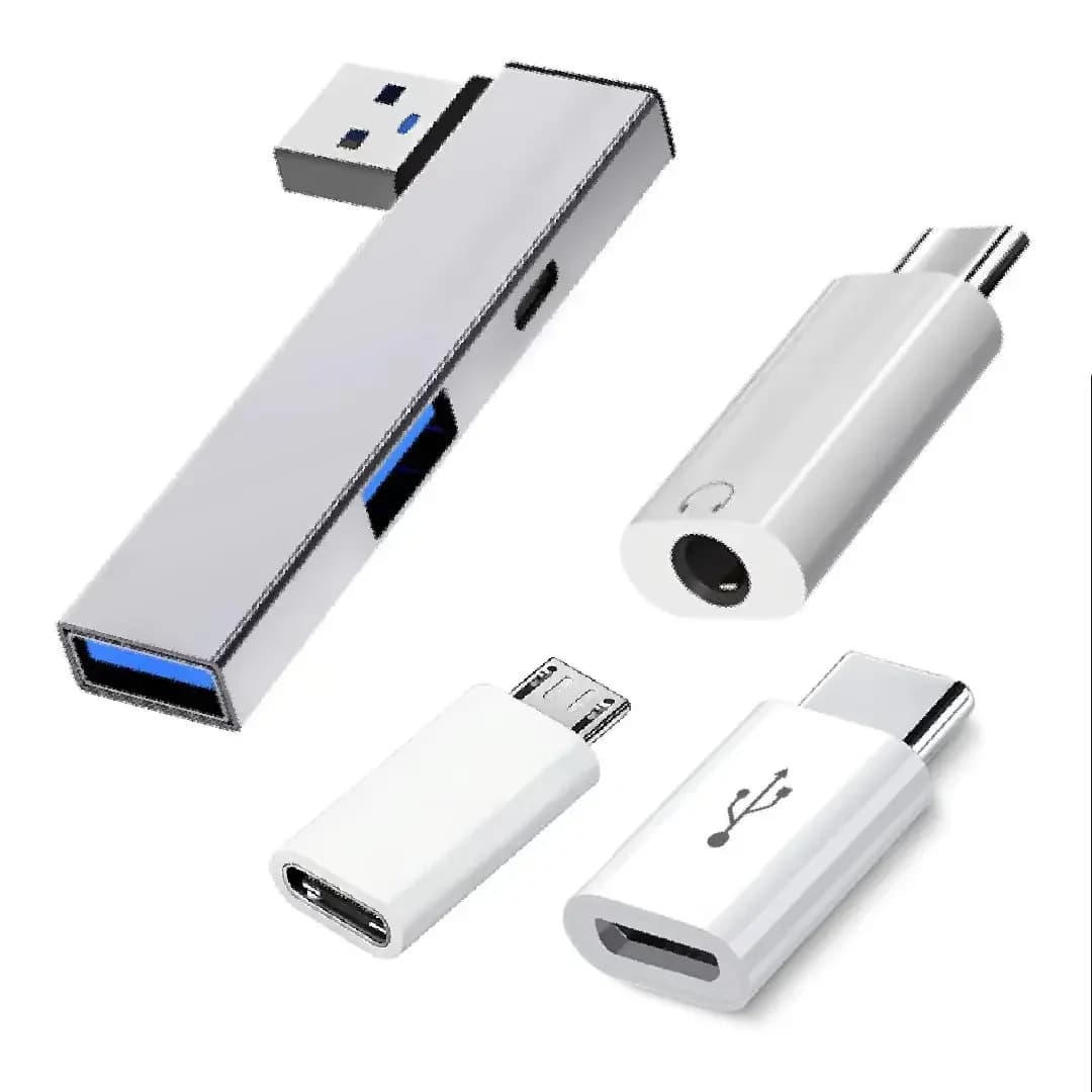 In-line Docking Station Set: USB/Type-C Dual-Port 3.0 Hub + Type-C to 3.5mm Headphone Adapter