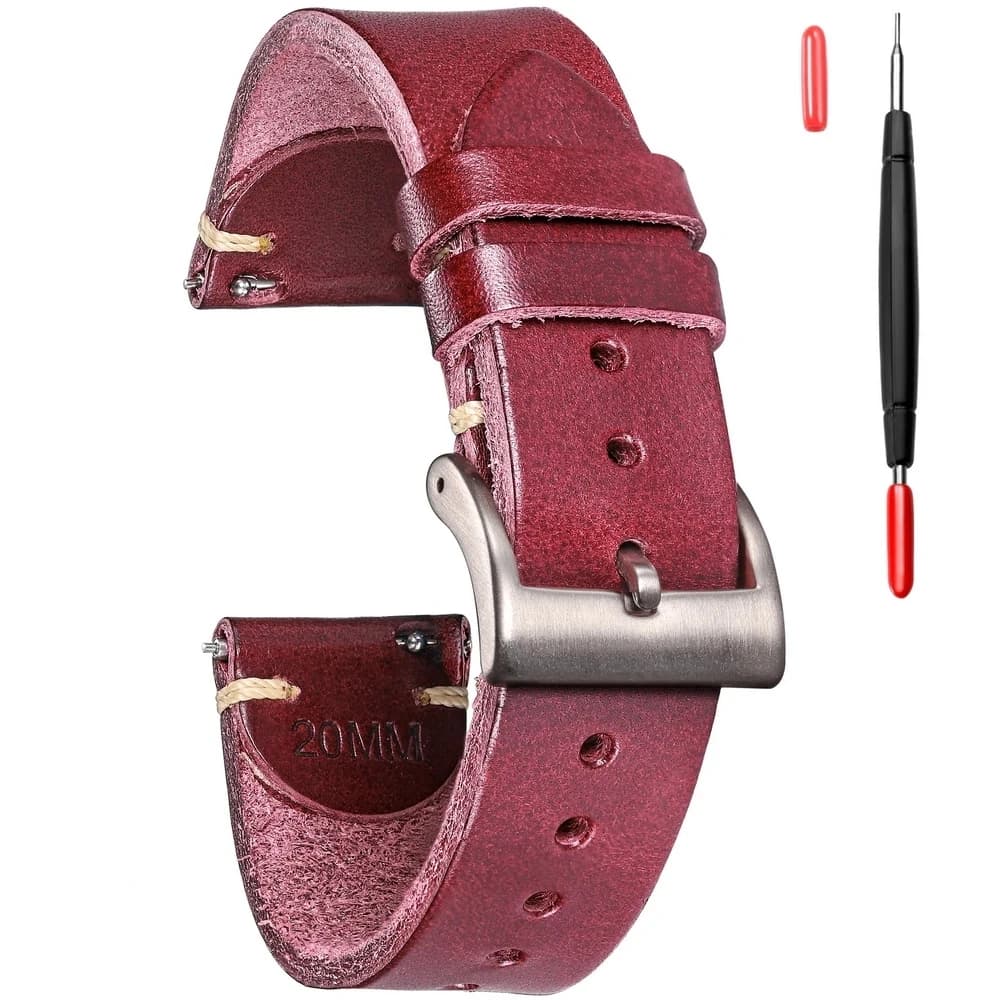 Cinturini per orologi in pelle HEMSUT per uomo cinturino per orologio fatto a mano Buttero italiano a sgancio rapido involucro di ricambio Vintage da 18mm 20mm 22mm