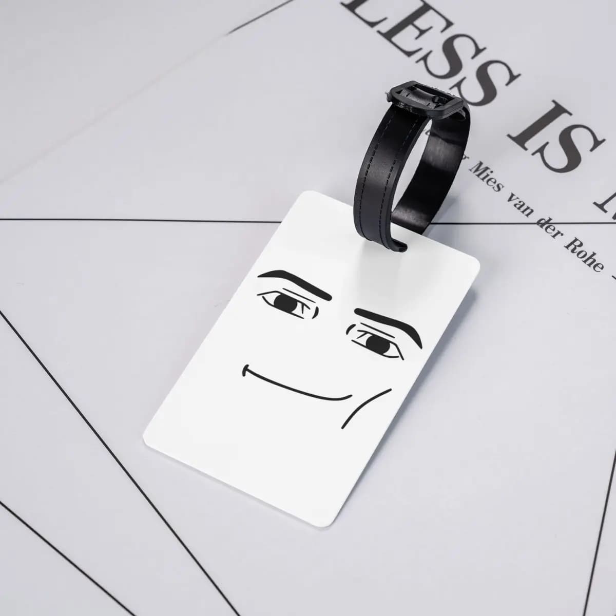 Etichette per Bagagli con Volto Maschile, Accessori per Valigie, Tag per Bagaglio da Viaggio, Porta Etichetta con Nome e Indirizzo