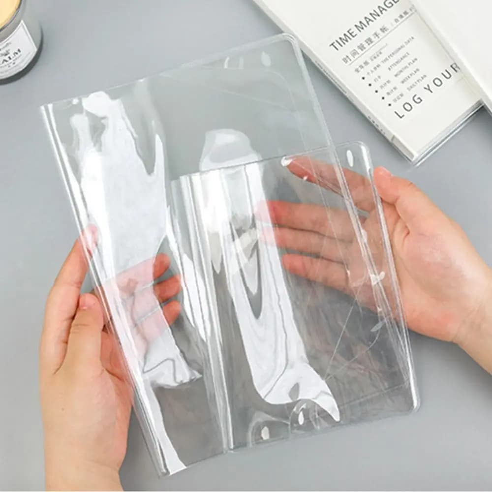 Custodia protettiva per notebook durevole A5/A6 Custodia protettiva in PVC trasparente per scrapbooking Raccoglitore impermeabile Custodia protettiva Agenda Planner