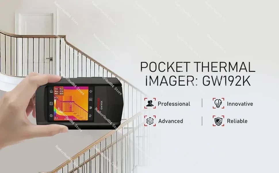 Termocamera GW192K Termocamera portatile Risoluzione 192x192 Strumento di ispezione rilevatore di immagini IR a infrarossi portatile