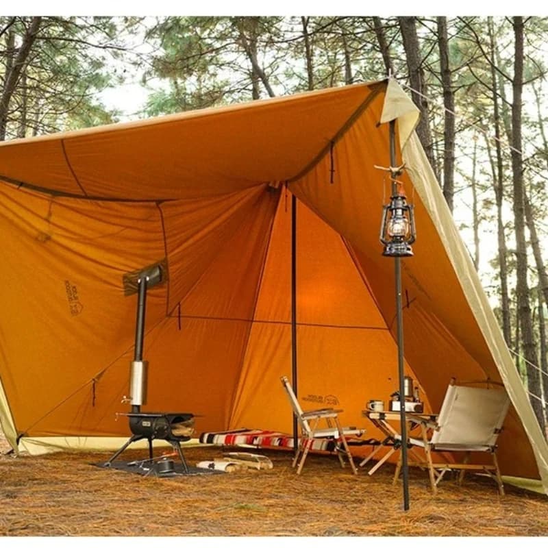 Tenda da Campeggio X-S per Esterni con Stufa a Legna Invernale, Ignifuga