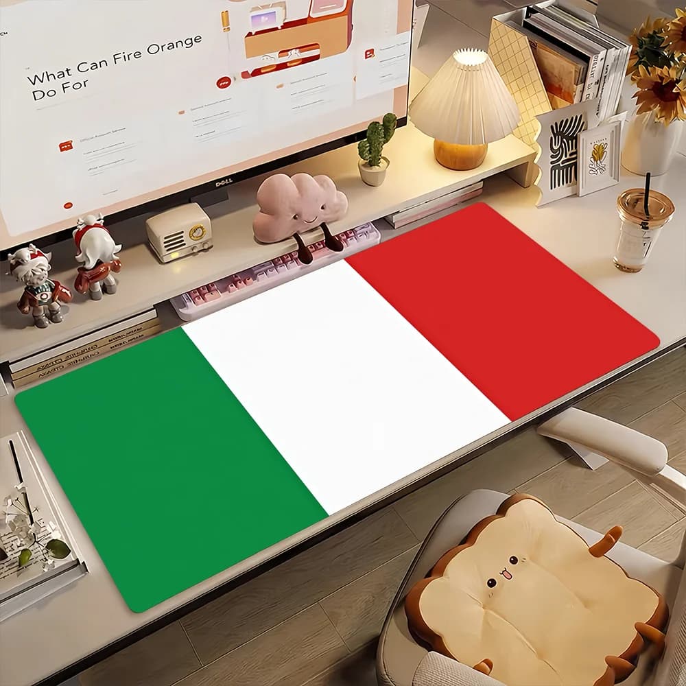Tappetino per Mouse Nation Italy, Antiscivolo in Gomma, Tappetino per Computer da Gioco, Decorazione per Scrivania, Grande Tappetino per Laptop e Ufficio