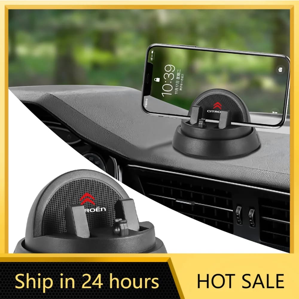 Car Sticker 1pc Car Mobile Phone Holder Bracket Non-Slip Mount Support With Number Plate For Citroen C3 C4 Berlingo C-ELYSEE C5