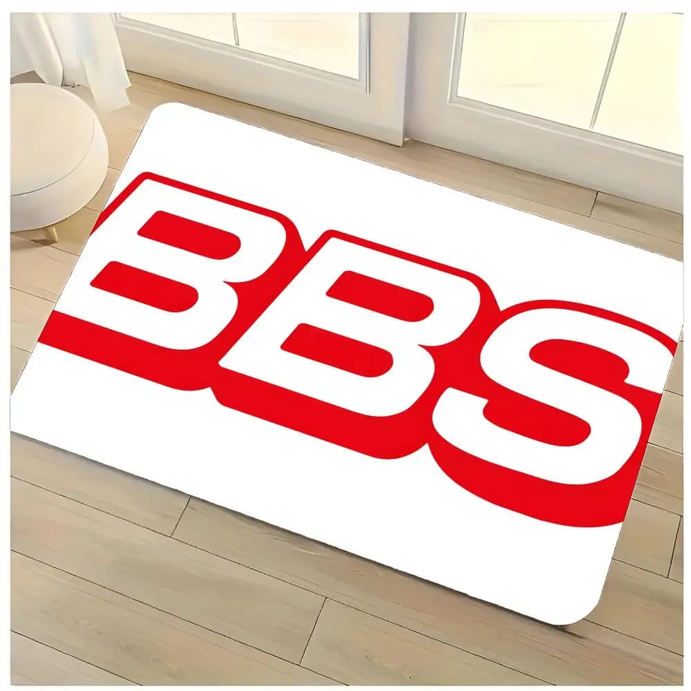 BBS Flag BBS Floor Mat Washable Absorbent Flannel Door Mat Non-Slip Indoor Floor Rug