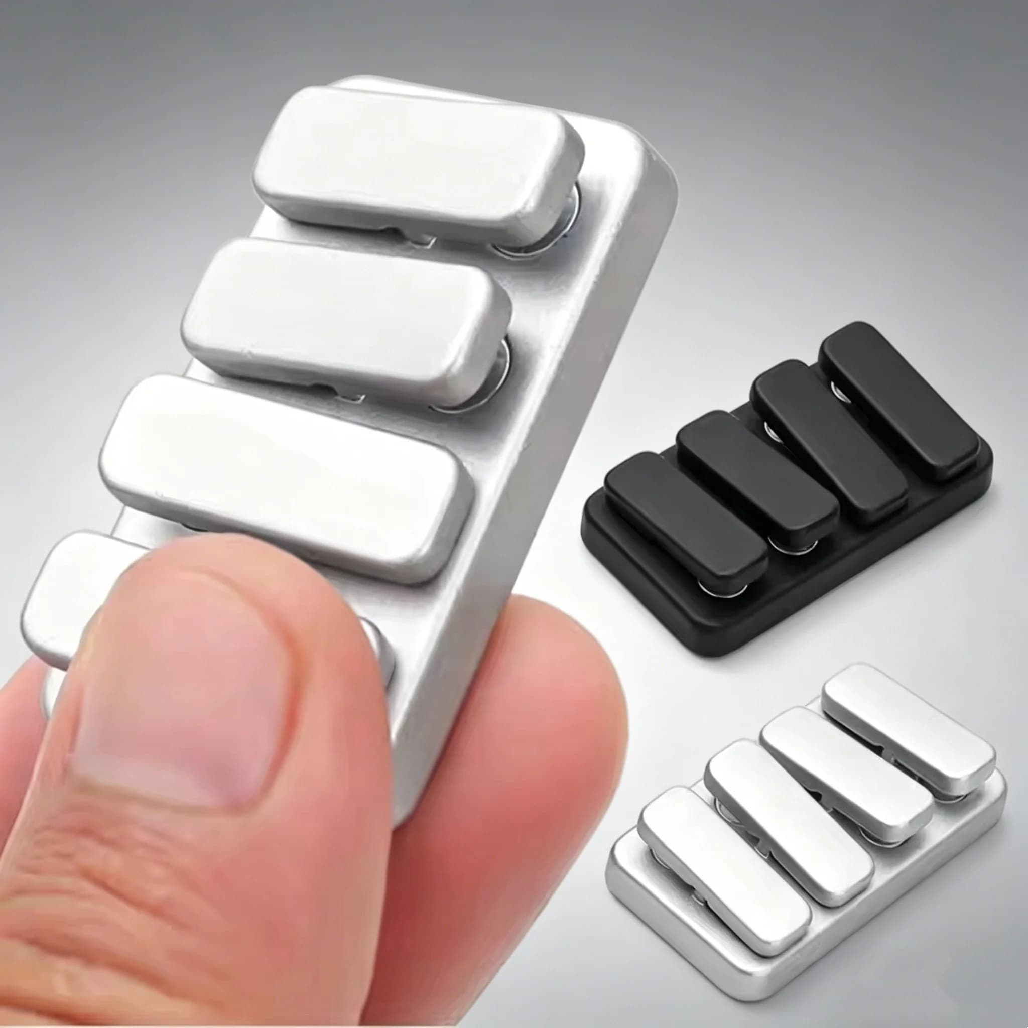 Giocattolo Magnetico a Forma di Tasti di Pianoforte, Slider EDC Rettangolare, Giroscopio Portatile per Adulti, ADHD, Ansia, Ufficio, Regalo
