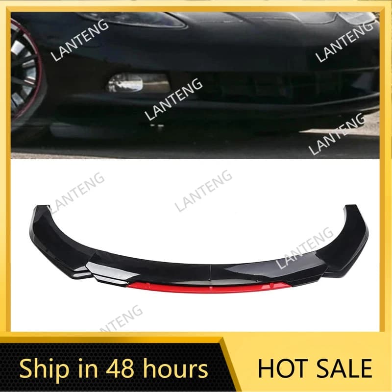 Car Front Bumper Lip For Corvette C6 C7 Z06 ZR1 Splitter Spoiler Diffuser Carbon Fiber Look Lower Lip Protector Body Kit