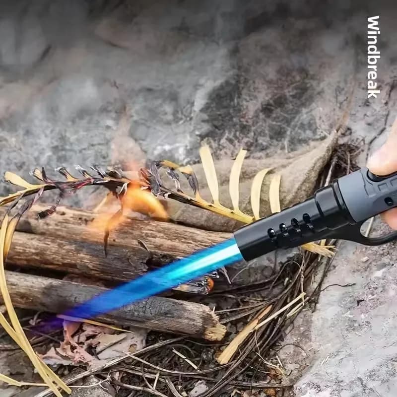 1300 ° Accensione da campeggio esterna Illuminazione portatile Pistola Stufa Accessori Campeggio Barbecue Lanciafiamme Accenditore gonfiabile
