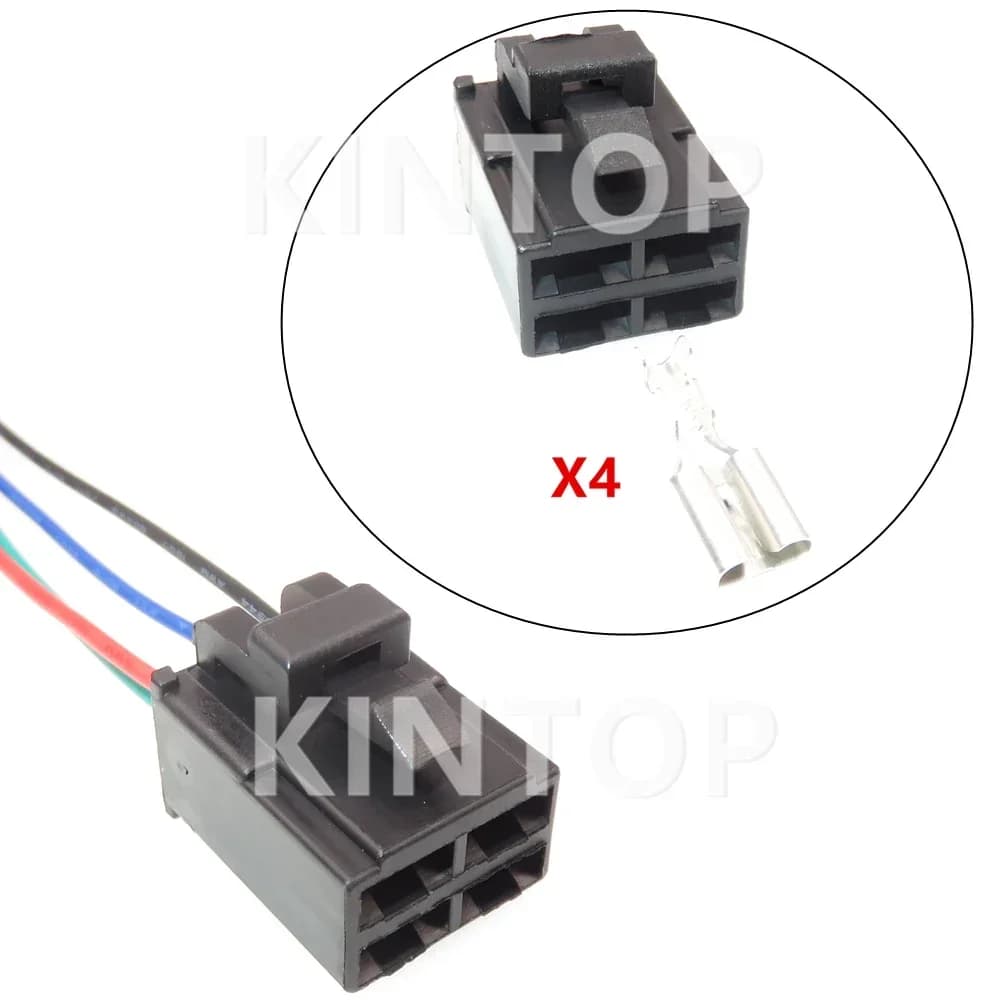 Set di 4 Connettori Elettrici 7123-2446 per Auto, Cavo ad Alta Corrente, Presa Non Sigillata con Fili, Assemblaggio AC per Cablaggio Auto ad Alta Potenza