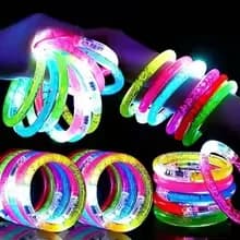 Led Glow Bracelets Wristbands Glow In The Dark Party Supplies Neon Light Up Bracelet Wedding Party Decoration