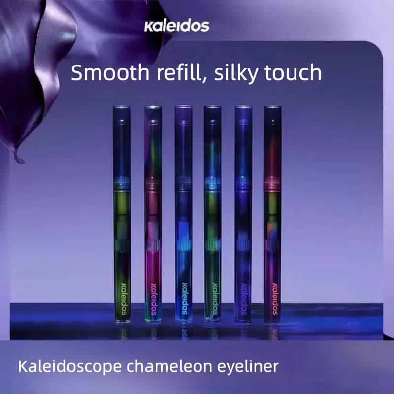 Penna gel per eyeliner luminoso caleidoscopio, impermeabile e senza sbavature, creazione di penna per eyeliner colorata camaleonte notturno